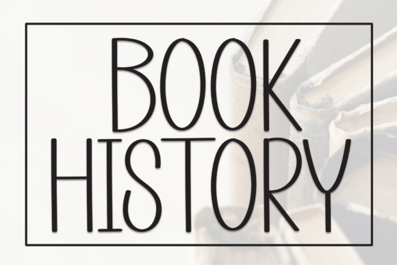 Book History: A Handwritten Font for Editorial Design
