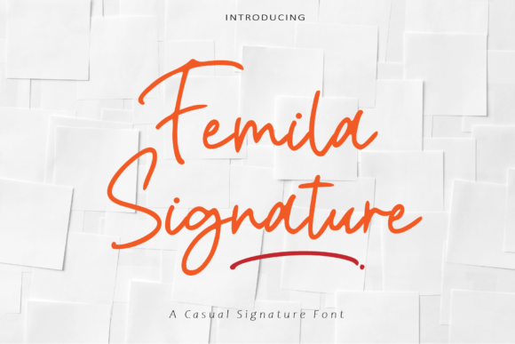Femila Signature: A Natural Script Font for Editors